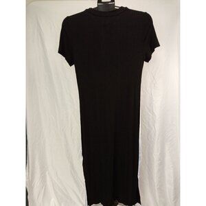 Tommy Jeans Women's Black Bodycon Short Sleeved Maxi Dress Size Medium